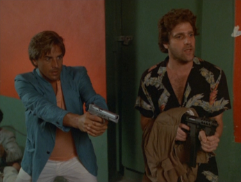 Don Johnson and Glenn Frey in Miami Vice episode