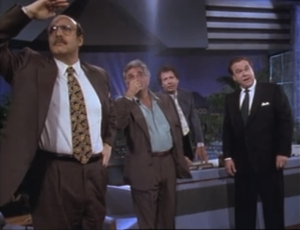 Jeffrey Tambor, Peter Falk, Garry Shandling and Rip Torn, The Larry Sanders Show, "Out of the Loop"